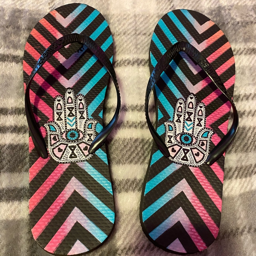Chatties Patterned Flip Flop Sandals